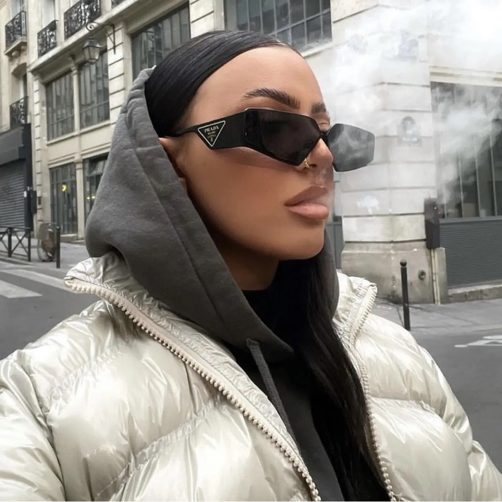 Prada Black Shield Sunglasses - Picture 7 of 9
